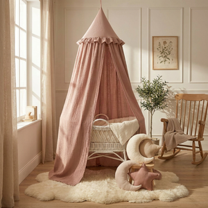 Dôme pour bébé 100% coton, écologique, couleur personnalisable, tente, décoration de chambre d'<span class=keywords><strong>enfant</strong></span> nordique, moustiquaire de fenêtre, baldaquin de lit - Product Image 2