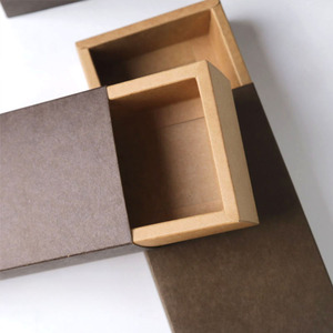 Eco-friendly Marrone Bianco Nero <span class=keywords><strong>Scatola</strong></span> di Confezionamento di Carta Kraft in Stock Slide Contenitore di Contenitore di Contenitore di Imballaggio fai da te - Product Image 3