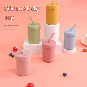 Vasos de Silicona para Bebés, Libres de BPA, Grado Alimenticio, con Pajita, para Entrenamiento de Bebés y Niños Pequeños, Novedad 2026 - Product Image 2