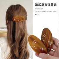 Accessoires de cheveux pour femmes en acétate, style coréen, géométriques et tendance, pince demi-tête et épingle à cheveux à ressort, pour les soirées