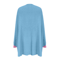 Cardigan décontracté ouvert sur le devant pour femme, poncho d'hiver, châle color block, cape, vêtements de sororité, pull en tricot pour l'automne