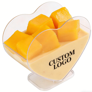 Gobelets en plastique PP en forme de cœur, 9 oz, diamètre 90 mm, jetables, qualité alimentaire, impression UV, pour sauces, usage en cuisine - Product Image 3