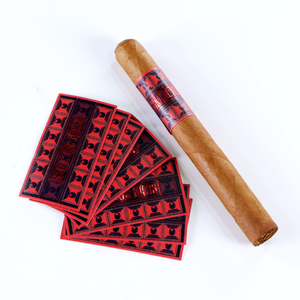 Custom Luxurious Embossed Eco-Friendly Food-Grade Cigar Band <b>Labels</b> UV Resistant Durable Paper Adhesive Ring custom cigar bands - Product Image 2