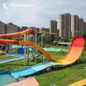 Chất Lượng Tốt Sợi Thủy Tinh Dao Động Mô Hình Hình Dạng Nước Đi Xe Trượt Thrills Cho Người Lớn Vui Chơi Giải Trí Hồ Bơi Trượt - Product Image 2