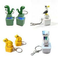 Bouton Fidget Clic-clac Lumineux Amusant, Clé Mécanique Rechargeable en Forme de Mouette, Jouet Anti-stress pour Clavier