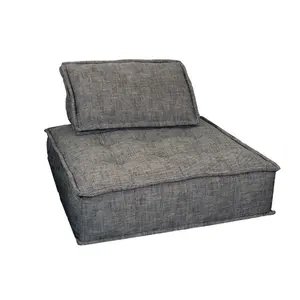 Döşemeli Brio salon kare modüler kesit kanepe kanepe İki çıkarılabilir kaymaz yastıklar