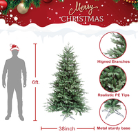 4M Epicéa Grandes Décorations Extérieures Petit Arbre de Noël 12 Pieds 16FT 30FT avec Ornements