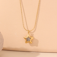 Collier ras du cou en acier inoxydable plaqué or PVD 18 carats avec pendentif cœur, chaîne lame, bijoux tendance et sportifs pour femme