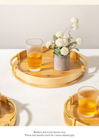 Bamboe Dienblad Feest Gebruik Modern Design Custom Logo Bord Schotel Kleine Thee Sets Gebak & Fruit Trays Groothandel