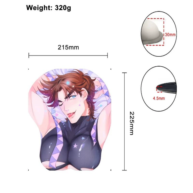 Factory Mix Anime Game Adult Sexy Girl Mouse Pads Wholesale Personalized 3D Cartoon Wrist RestCustom Mouse Pad for Anime Fans