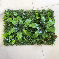 Panneau mural en plastique avec gazon vert artificiel ignifuge pour décoration intérieure ou extérieure, plante de jardin pour l'intérieur et les murs
