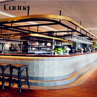 Comptoir de bar en Corian LED, design pour hôtel, bar, boîte de nuit, restaurant, mobilier, table de bar à café, comptoirs de bar à domicile