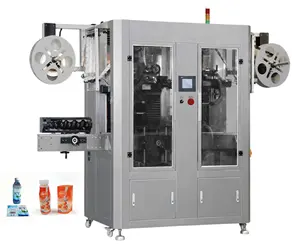 Big Manufacturer Automatic Heat Shrink Sleeve Label Labeling Machine With Steam Shrink Tunnel For PET/Glass Bottles