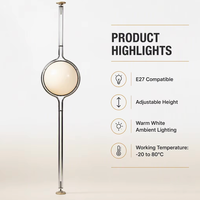 Lampe de sol et lampe de table LED en acier et acrylique de haute qualité pour la décoration intérieure, chambre à coucher, salon, chevet, style nordique, fabriquées en Chine
