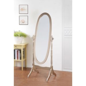 Miroir cheval en bois doré de style Queen Anne traditionnel DB élégant pour la décoration de sol - Product Image 1