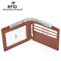 Portefeuilles de créateur avec logo personnalisé, porte-monnaie en cuir véritable pour hommes, étui à deux volets porte-cartes de crédit, étui de voyage