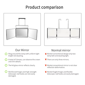 <span class=keywords><strong>กระจก</strong></span>ไฟ LED 360องศา3ทางแบบ <span class=keywords><strong>DIY</strong></span> ตัดเอง<span class=keywords><strong>กระจก</strong></span>สามชั้นติดผนังสำหรับความงามสองด้านส่วนบุคคล - Product Image 6