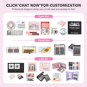 מחיר המפעל לחץ על הריסים העבה הטבעי העבה טרום-בונד אשכולות לפני חתך את עצמו דבק diy lash הארכה - Product Image 5