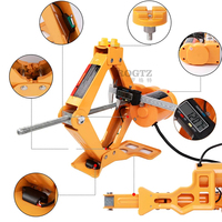 Cric électrique à ciseaux portable professionnel chinois ROGTZ TY42S CE ISO 12V 3T à levage élevé en acier, largement utilisé pour voitures