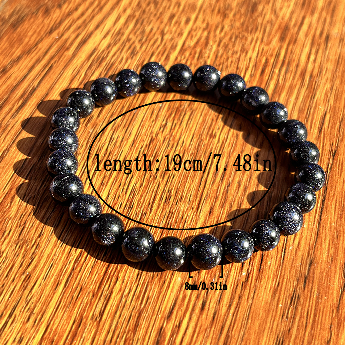 19cm/7.48inch Blue Sandstone Bracelet