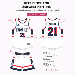 مخصص للرجال سترة كرة السلة شورت صالة ألعاب رياضية مريحة تنفس قمصان كرة السلة شعار بالجملة - Product Image 2