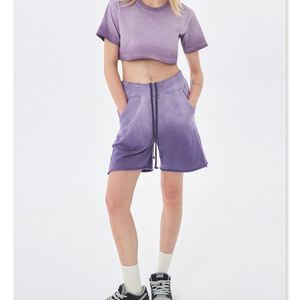 Vente en gros de shorts pour hommes Streetwear été dégradé Tie Dye Vintage Hip Hop décontracté cordon de serrage gymnases lâche court pour Couple - Product Image 6