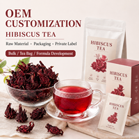 Teh Bunga Hibiscus Kering Premium 115g/Kotak-100% Teh Herbal Alami Bebas Kafein dalam Kemasan Massal untuk Kesehatan & Minuman Sehat