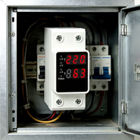 Protecteur de surtension et de sous-tension AVP-63 monophasé 220V 50/60Hz, dispositif de protection électrique monté sur rail