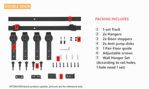Kit de Herrajes RHETECH Super Mini para Puertas Correderas de Acero, Accesorios Duraderos para Paneles de Puertas de Armarios, Muebles de TV, Clósets y Ventanas - Product Image 3