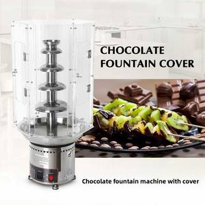 Machine commerciale <span class=keywords><strong>de</strong></span> <span class=keywords><strong>fontaine</strong></span> <span class=keywords><strong>de</strong></span> <span class=keywords><strong>chocolat</strong></span> à 4/5/6/7 couches avec couvercle d'isolation en plastique coupe-vent et anti-poussière en PVC - Product Image 2