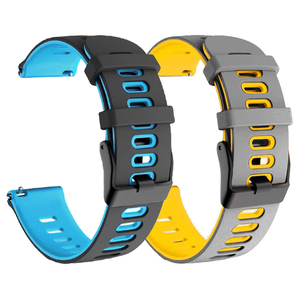 Bracelet de montre intelligent pour <span class=keywords><strong>Samsung</strong></span> <span class=keywords><strong>Watch</strong></span> 4 Bracelet de montre en silicone bicolore S3/<span class=keywords><strong>S4</strong></span> Bracelet de remplacement actif à la mode sportif 20mm 22mm - Product Image 1