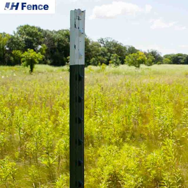 Wholesale Green Metal USA Farm Studded Steel T Fence Posts 7 FT 1.25 Lb. Studded T-Post