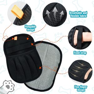 Portable Anti-Static Electrostatic <b>Pet</b> Hair Removal Gloves for Dogs and Cats Grooming - Product Image 3