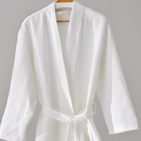 Peignoir d'hôtel de luxe confortable 100% coton solide blanc gaufré éponge hôtel 5 étoiles