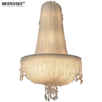Lustre en cristal de luxe Meerosee pour plafond haut, salon, restaurant, lampe vintage moderne MD86009