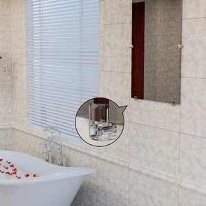 Clear <b>Mirror</b> Bracket Holder <b>Plastic</b> Wall Mount Support For Glass Cabinet Door Shelf Installation - Product Image 3