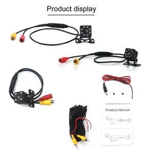 車のリバースカメラ4 812led車のリアビューカメラバックミラー反転写真ヘッドHDナイトビジョンバックカメラ車用