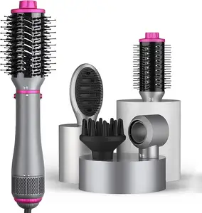 High Quality 1100W 4 In 1 Blow Hair Dryer Brush 1 Step Detachable Head Volumizer Hot Air Brush Styler With Negative Ion