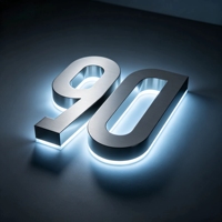 Enseigne LED personnalisée à lettres et chiffres 3D rétroéclairés, plaque d'adresse sur mesure pour boutique, clinique, hôtel, publicité murale intérieure