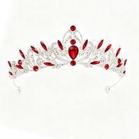 Diadème multicolore en forme d'étoile et de goutte d'eau, couronne de luxe en strass, plaqué or, style vintage, pour concours de beauté, bal de promo et soirée