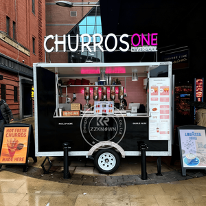 Prix bas Mini remorque alimentaire mobile Petit chariot de casse-croûte <span class=keywords><strong>Hot</strong></span> <span class=keywords><strong>Dog</strong></span> Burger Café Camion de nourriture à vendre - Product Image 2