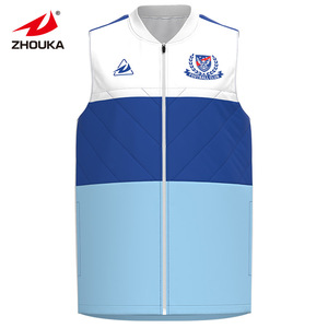 Diseño personalizado de algodón cálido a prueba de viento de fútbol chaqueta de invierno <span class=keywords><strong>Chaleco</strong></span> de entrenamiento abrigo deportes <span class=keywords><strong>acolchado</strong></span> hombres fútbol chaqueta <span class=keywords><strong>chaleco</strong></span> - Product Image 2