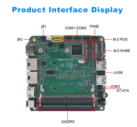 Carte mère industrielle pour ordinateur monocarte, processeur Intel de 12e génération i5-1235U i7-1255U, double LAN 2.5G, DDR4 64 Go, M.2 NVMe