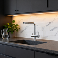 Robinet de cuisine DOGO avec douchette extractible 4-en-1 pour système d'osmose inverse