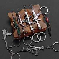 Porte-clés en alliage modèle AK47 Desert Eagle, petit pendentif de 6 cm, accessoire de dessin animé