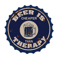 CRAFT BEER WEEK DIA42CM Vintage Klassieke Flessenkurk Metalen Wandplaat Man Cave Pub Bar Club Wanddecoratie Retro Metalen Bord Tin Tray