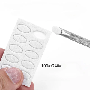 Empuje de cutículas de uñas, palo de taladro de pedicura de madera naranja, acero inoxidable de doble punta, piel muerta, quitar, tomar pegamento, limpiar pendiente de empuje - Product Image 4