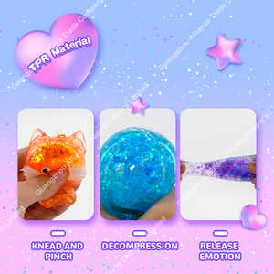 4 Style Cute Animal Decompression <b>Ball</b> Glitter Jelly <b>Squeeze</b> Toy Maltose Pinch Happy Slow Rebound TPR Sugar Stress <b>Balls</b> Toy - Product Image 6