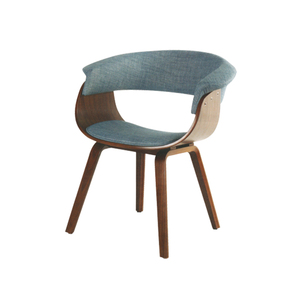 モダンデザイン曲げ木チェア 高級ファブリック ヨーロッパ風 シングル クラシック 快適 レストラン用曲げ木ダイニングチェア アーム付き - Product Image 4