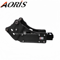 Marteau hydraulique à pierres de type banane AORIS SB43 avec burin de 75 mm pour excavatrices et chargeuses-pelleteuses de 6 à 9 tonnes